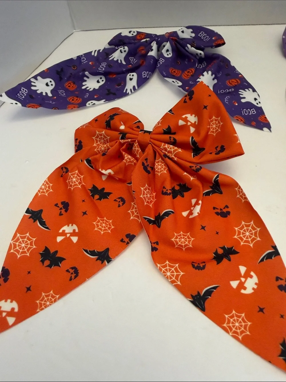 Halloween Print Kids Hair Bows Your Choice Assorted Orange, Purple, Black, White